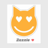 Sticker Yeux en forme de coeur Emoji (Feuille)