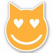 Sticker Yeux en forme de coeur Emoji (Devant)