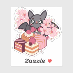 Sticker Yeux Étincelants Sélection de Gâteaux et Chauve-So