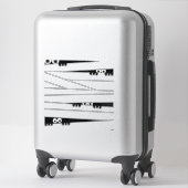 Sticker Yeux noirs blancs qui regardent maman Halloween (Sur valise)