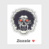 Sticker Yeux orange zombie (Feuille)