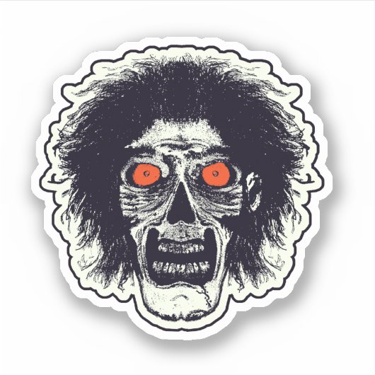 Sticker Yeux orange zombie (Devant)