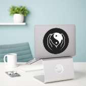 Sticker Yin Yang (Ordinateur portable sur le bureau)