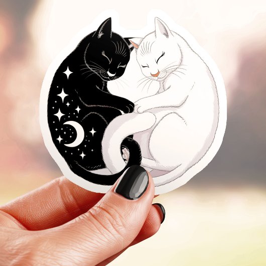 Sticker Yin Yang Cats