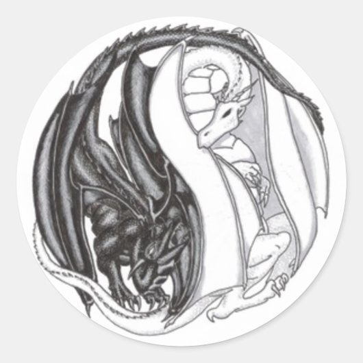 Sticker Yin/Yang Dragons (Devant)