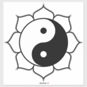 Sticker Yin Yang Lotus transparent (Feuille)