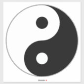 Sticker Yin Yang transparent (Feuille)