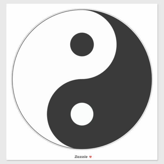 Sticker Yin Yang transparent (Feuille)