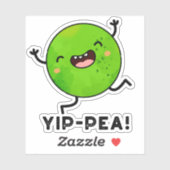Sticker Yip-pea Happy Pea Pun (Feuille)