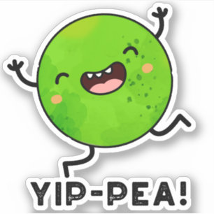 Sticker Yip-pea Happy Pea Pun