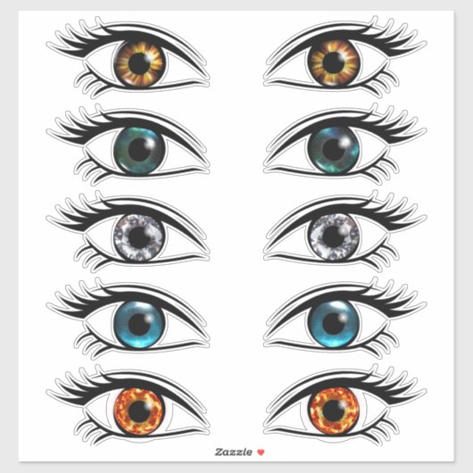 Sticker Yiris des yeux et cils (Feuille)