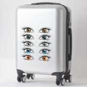 Sticker Yiris des yeux et cils (Sur valise)