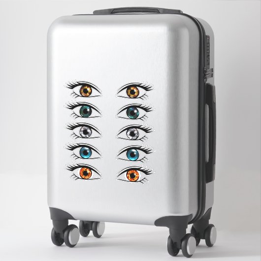 Sticker Yiris des yeux et cils (Sur valise)