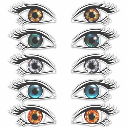 Sticker Yiris des yeux et cils (Devant)