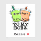 Sticker Yo My Boba Drôle Boba Tea Pun (Feuille)