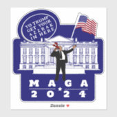 STICKER YO TRUMP AGENT DES SERVICES SECRETS (Feuille)