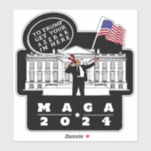 STICKER YO TRUMP SERVICE SECRETS (Feuille)
