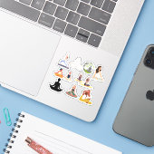 STICKER YOGA (Ordinateur portable avec iPhone)