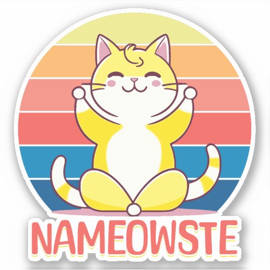 Sticker Yoga cat (Devant)