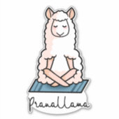 Sticker Yoga Llama - Pranallama (Devant)