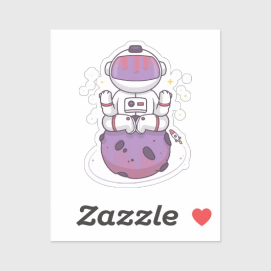 Sticker Yoga spatial  (Feuille)