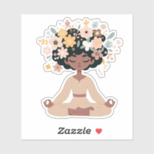 Sticker Yoga Sukhasana Sereniteit en Evenwicht