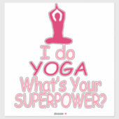 Sticker Yoga Superpower Vinyle (Feuille)