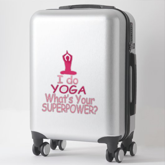 Sticker Yoga Superpower Vinyle (Sur valise)