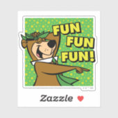 Sticker Yogi Bear Fun Amusant (Feuille)