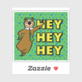 Sticker Yogi Bear Hey Hey Hey (Feuille)