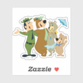 Sticker Yogi Ours et amis Accueil chaleureux (Feuille)