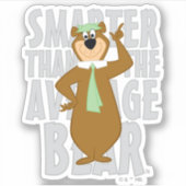 Sticker Yogi "Plus Intelligent Que L'Ours Moyen" (Devant)