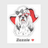 Sticker Yorkie Fashion Shoot (Feuille)