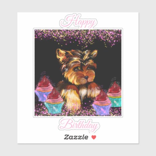 Sticker Yorkie Poo (Feuille)