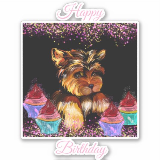 Sticker Yorkie Poo (Devant)