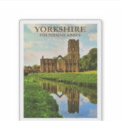 Sticker Yorkshire, Abbaye de Fountains, (Devant)