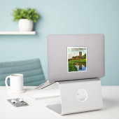 Sticker Yorkshire, Abbaye de Fountains, (Ordinateur portable sur le bureau)