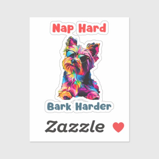 Sticker Yorkshire Terrier (Feuille)