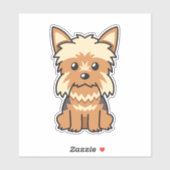 Sticker Yorkshire Terrier Chien domestique Animal domestiq (Feuille)