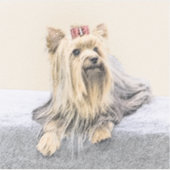 Sticker Yorkshire Terrier Peinture - Cute Original Chien A (Devant)