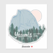 Sticker Yosemite Parc National Calif Camping Transparent (Feuille)