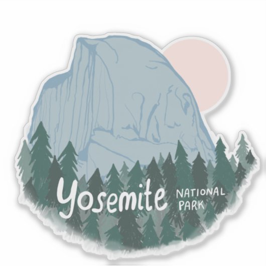 Sticker Yosemite Parc National Calif Camping Transparent (Devant)