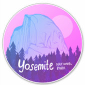Sticker Yosemite Parc National Calif Camping Trip Purple (Devant)