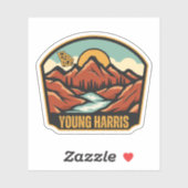Sticker Young Harris, Géorgie (Feuille)