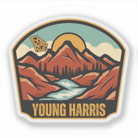Sticker Young Harris, Géorgie (Devant)