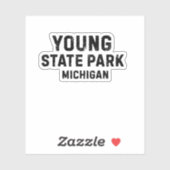 Sticker Young State Park Michigan (Feuille)