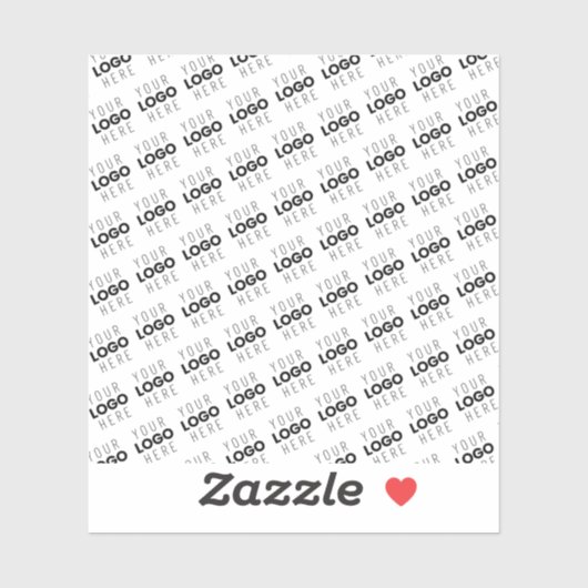Sticker Your Logo Simple Repeating Diagonal Pattern (Feuille)