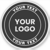 Sticker Your Uploaded Logo + Bold Circular Text  (Devant)