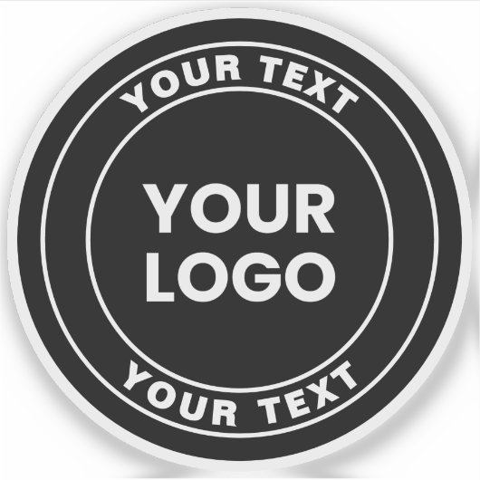 Sticker Your Uploaded Logo + Bold Circular Text  (Devant)