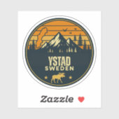 Sticker Ystad, Suède Sverige (Feuille)